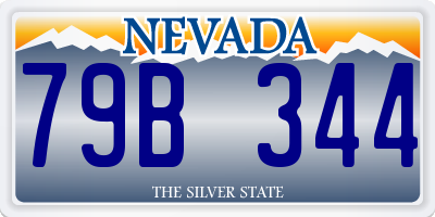 NV license plate 79B344