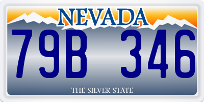 NV license plate 79B346