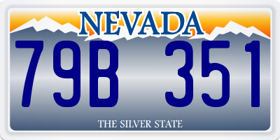 NV license plate 79B351
