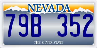 NV license plate 79B352