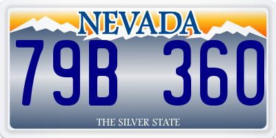 NV license plate 79B360