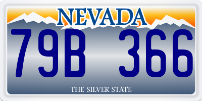 NV license plate 79B366