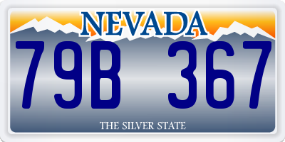 NV license plate 79B367
