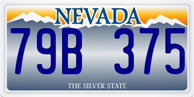 NV license plate 79B375