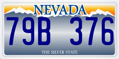 NV license plate 79B376