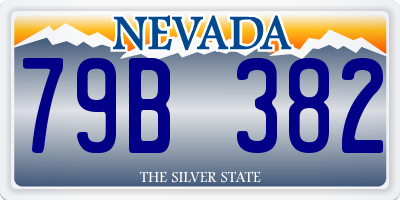 NV license plate 79B382