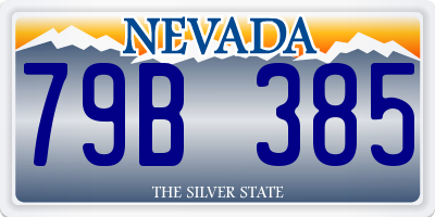 NV license plate 79B385