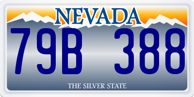 NV license plate 79B388