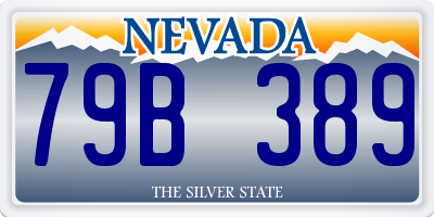 NV license plate 79B389