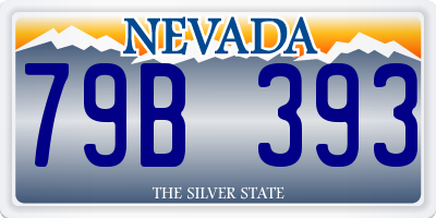 NV license plate 79B393