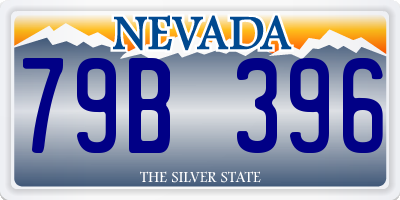 NV license plate 79B396