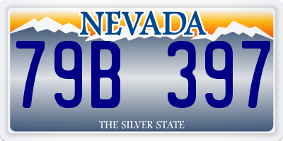 NV license plate 79B397