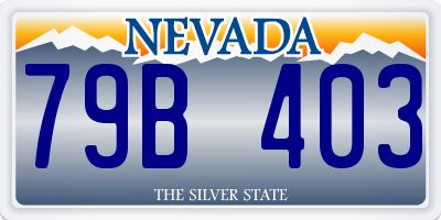 NV license plate 79B403