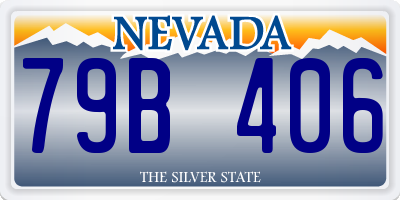 NV license plate 79B406