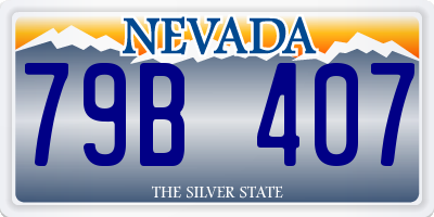 NV license plate 79B407