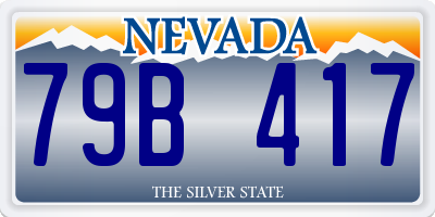 NV license plate 79B417