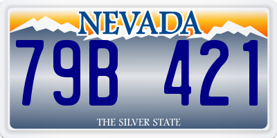 NV license plate 79B421