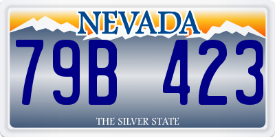 NV license plate 79B423