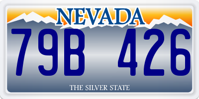 NV license plate 79B426