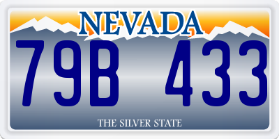 NV license plate 79B433