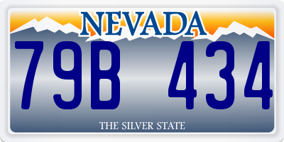 NV license plate 79B434