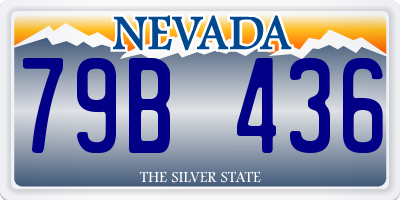 NV license plate 79B436