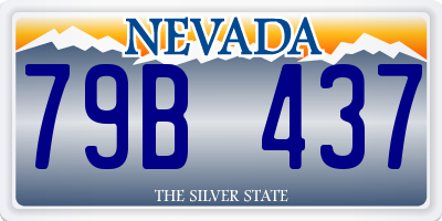 NV license plate 79B437