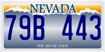 NV license plate 79B443