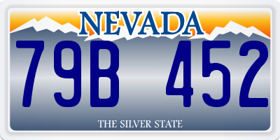 NV license plate 79B452