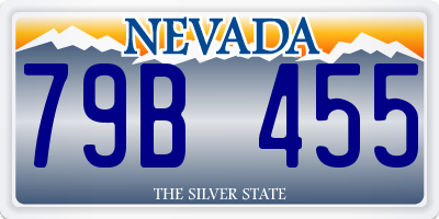 NV license plate 79B455