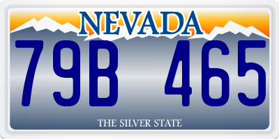 NV license plate 79B465