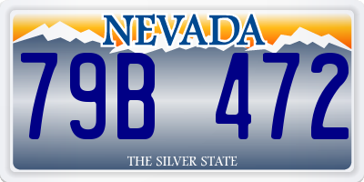 NV license plate 79B472