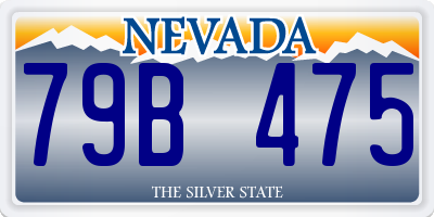 NV license plate 79B475