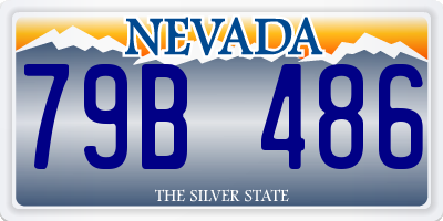 NV license plate 79B486