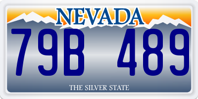 NV license plate 79B489