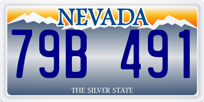 NV license plate 79B491