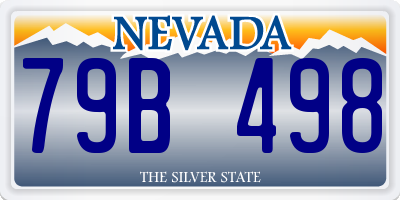 NV license plate 79B498