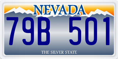 NV license plate 79B501