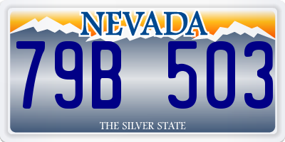 NV license plate 79B503