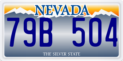 NV license plate 79B504