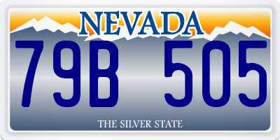 NV license plate 79B505