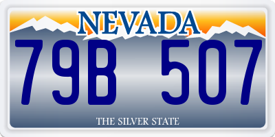 NV license plate 79B507