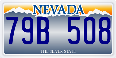 NV license plate 79B508