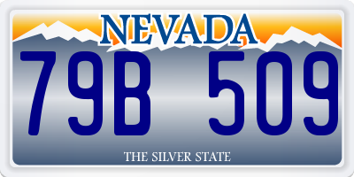 NV license plate 79B509