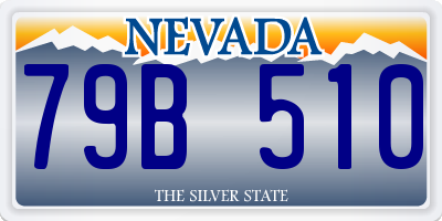 NV license plate 79B510