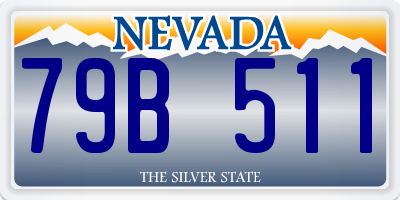 NV license plate 79B511