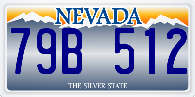 NV license plate 79B512