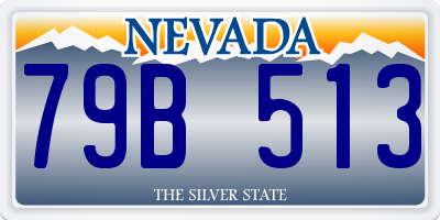 NV license plate 79B513