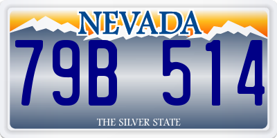 NV license plate 79B514