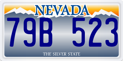 NV license plate 79B523